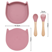 Load image into Gallery viewer, Baby Silicone Tableware 4pcs (Cat）
