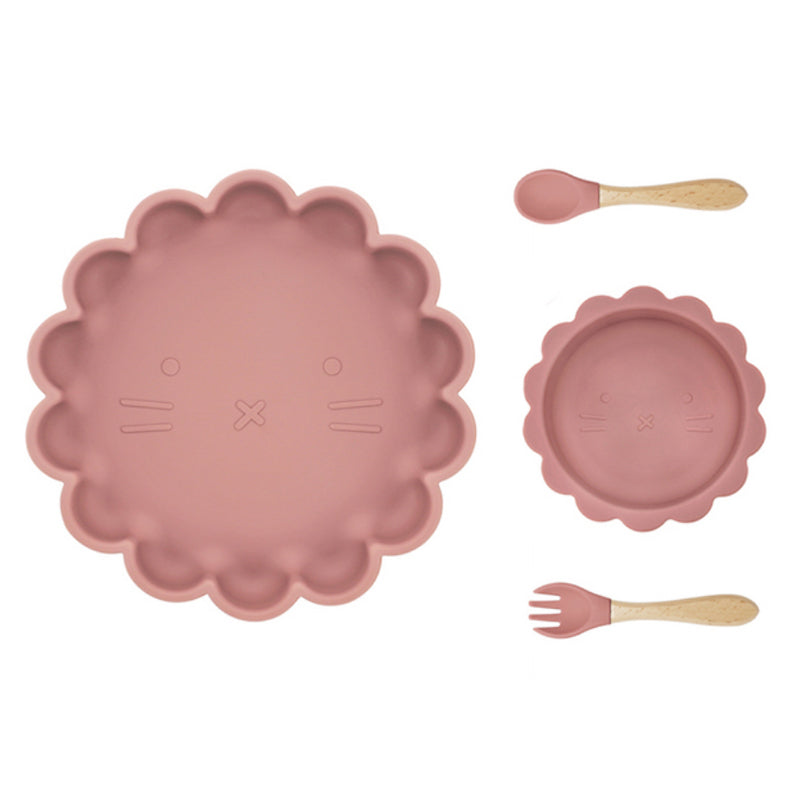 Baby Silicone Tableware 4pcs (Lion)