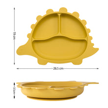 Load image into Gallery viewer, Baby Rubber Relief Suction Dinosaur Shape Plate
