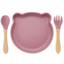 Load image into Gallery viewer, Cartoon Baby Silicone Feeding Tableware Sets
