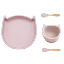 Load image into Gallery viewer, Baby Silicone Tableware 4pcs (Cat）
