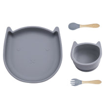 Load image into Gallery viewer, Baby Silicone Tableware 4pcs (Cat）
