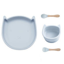 Load image into Gallery viewer, Baby Silicone Tableware 4pcs (Cat）
