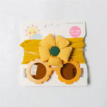 Load image into Gallery viewer, Baby Floral headband&amp;Glasses set
