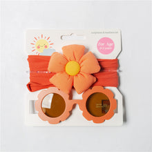 Load image into Gallery viewer, Baby Floral headband&amp;Glasses set
