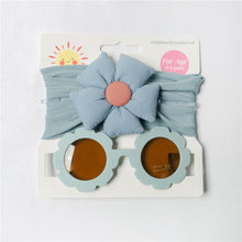 Load image into Gallery viewer, Baby Floral headband&amp;Glasses set
